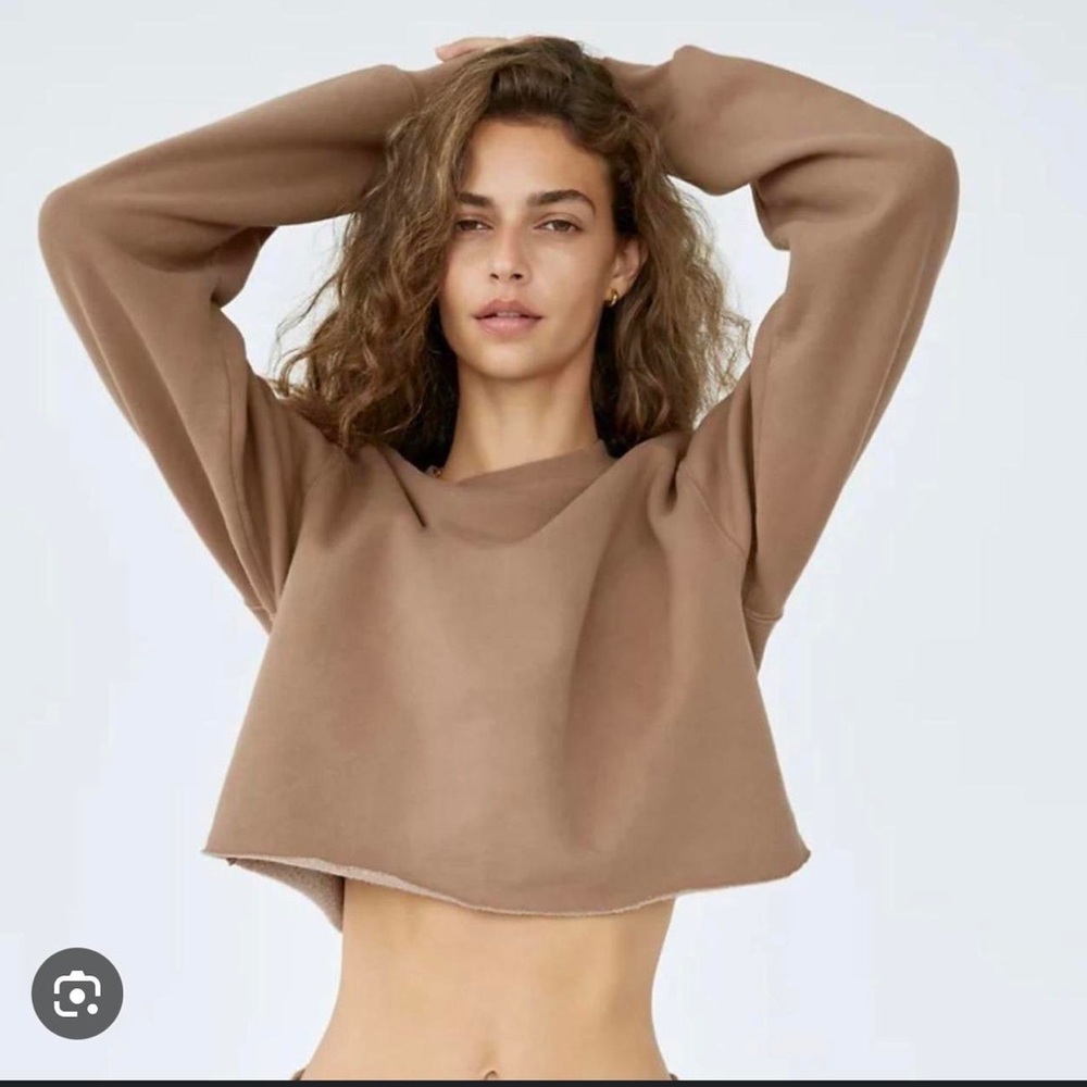 Aritzia TNA Cozy AF Fleece Crop Sweatshirt